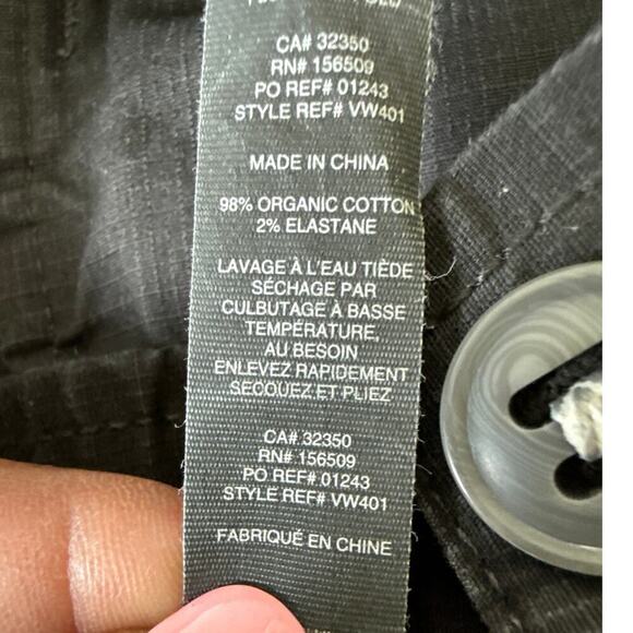 Vuori Pants Gray Black Camouflage Ripstop Cargo Canvas Drawstring Womens XS - Picture 10 of 11